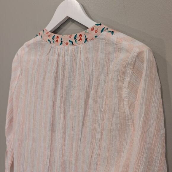 J. by J.Crew Tunic Coverup Mixed Print Pink Cherry Swim Beach Lounge - Size S - Picture 4 of 6